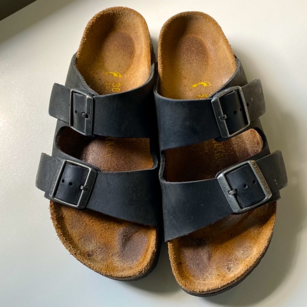 Birkenstock Arizona black leather size 38